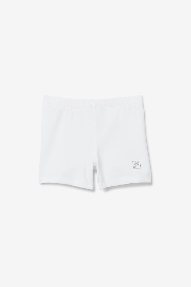 Fila Girls' Core Ball White Shorts Kids - NZ 91280-EZMU